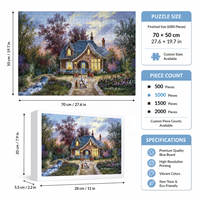 Boîte d'emballage en carton personnalisée avec logo pour puzzles, jeu de puzzle pour adultes et enfants, cadeau, impression numérique, pelliculage, affiche