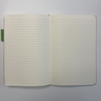 Carnet A5 en lin blanc personnalisé en gros, couverture rigide en tissu avec bande élastique et poche intérieure