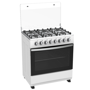 30インチステンレス製電気ガスレンジオーブン、自立型、60L容量、グリル付きガスバーナー、屋外使用、家庭用 - Product Image 1