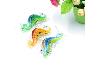 Özel Renkli Murano Camdan Yapılmış Denizatı Figürü El Yapımı Okyanus Hayvanı Akvaryum Ev Dekoru - Product Image 6