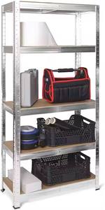 5 מדף מעמד מדף כבד ברזל מתכוונן בית מחסן מדפים יחידת מתלה - Product Image 3