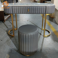 Fournisseurs de haute qualité italien minimaliste moderne vanité grand miroir marbre gris commode table de toilette avec tiroirs