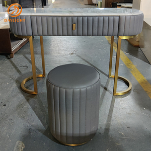 Nhà Cung Cấp Chất Lượng Cao Ý Tối Giản Hiện Đại Vanity Gương Cao Đá Cẩm Thạch Màu Xám Dresser Bàn Vệ Sinh Với Ngăn Kéo - Product Image 5