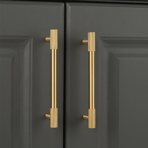 Poignée de tirage moderne en laiton massif pour armoire, tiroir, porte de meuble, quincaillerie décorative - Product Image 3