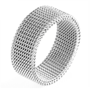 Fashion Popular <strong>Tat</strong> Braided 316L Surgical Stainless Steel <strong>Ring</strong> - Product Image 2