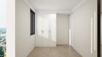 Armoire de chambre moderne de luxe en bois, 2 à 6 portes, avec rangement ouvert pour chaussures, système de rangement personnalisé en bois