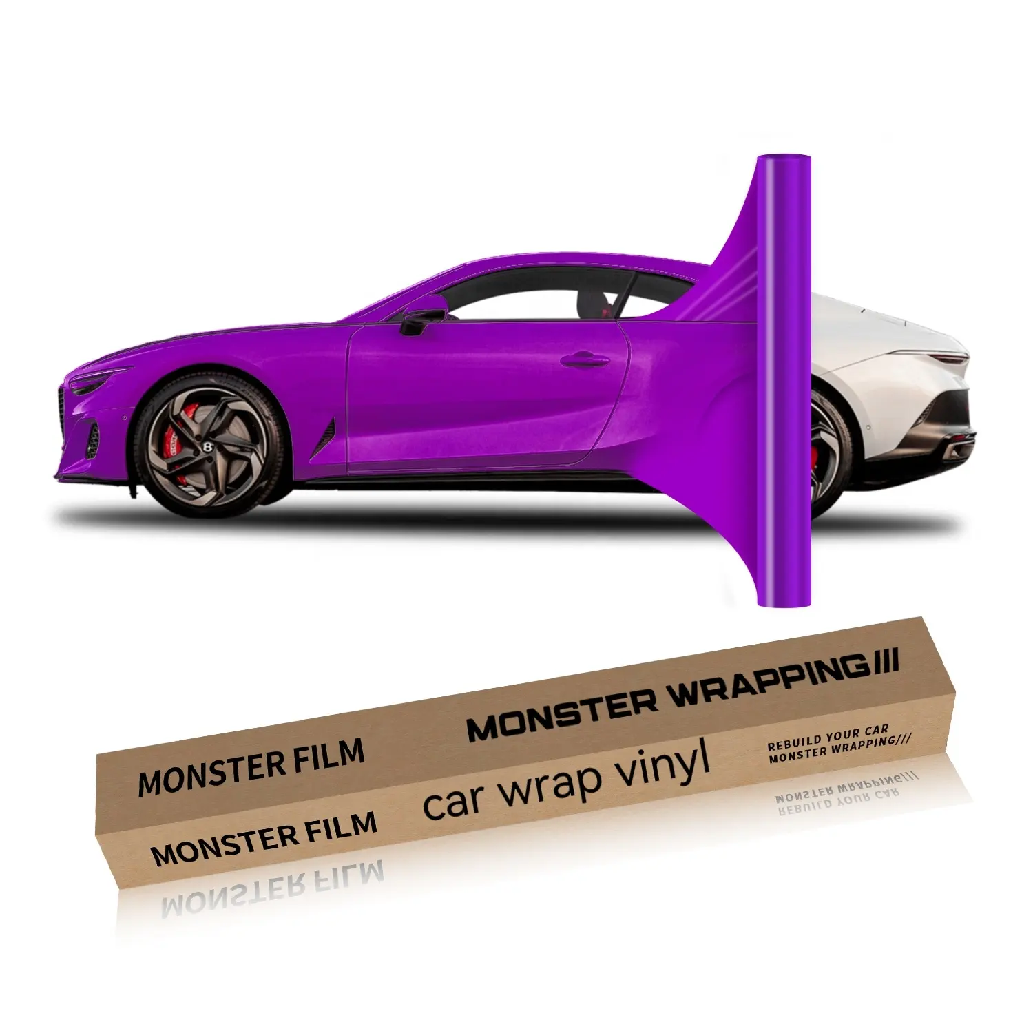 Monster Film ultra matte Blaze Orange Auto Vinyl Wrap PET Garantie 5-10 Jahre Auto verpackungs folie