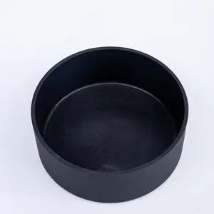 Caja redonda de cerámica de carburo de silicio sisic crisol de grafito redondo refractario saggers
