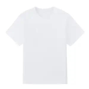Kaus 100% katun uniseks, Logo gaya olahraga kasual dapat disesuaikan dengan leher O