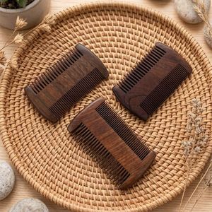 Peigne en bois de bambou double face personnalisé avec logo d'usine, fait main, écologique, cadeau idéal pour hommes et femmes - Product Image 4
