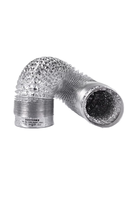 Tuyau d'évacuation de fumée rétractable en aluminium anodisé blanc argenté de conception moderne, résistant aux hautes températures