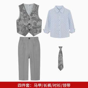 Children's Vest 3/4pcs <strong>Suit</strong> Formla Elegant Kids <strong>Boys</strong> Wedding <strong>Suit</strong> Kids <strong>Waistcoat</strong> Pants Bowtie <strong>Boys</strong> <strong>Suits</strong> Outfits Set - Product Image 3