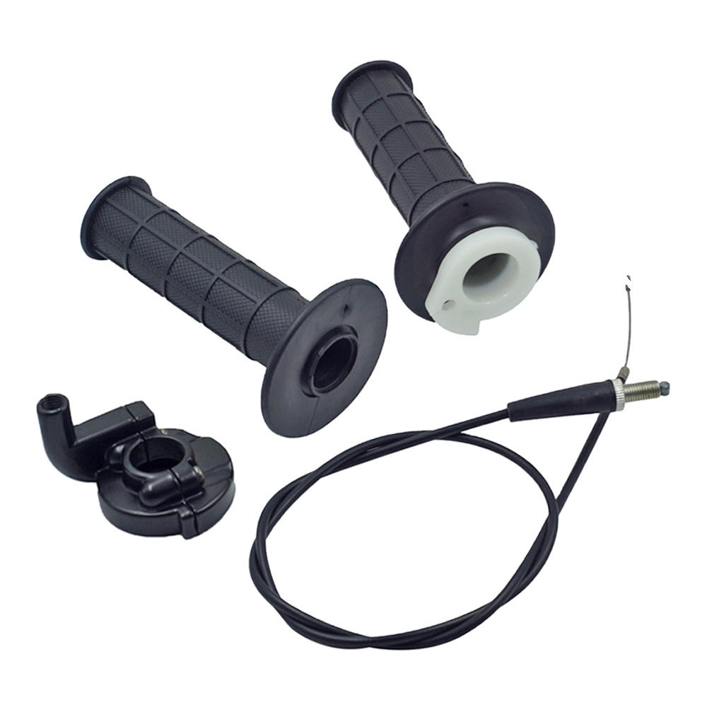 1 Pair Universal Motorcycle Throttle Assembly Cable Kit With Throttle Grip And Accelerator