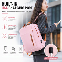 Nouveau sac à dos pour ordinateur portable de voyage, polyester léger, imperméable, grande capacité, avec port de charge USB