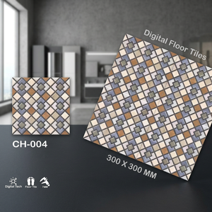 Embossed Punch Designer Ceramic Floor Tiles Glossy Glazed Rectified Surface Sizes 12x12 16x16 30x30 300x300mm for Senegal - Product Image 1