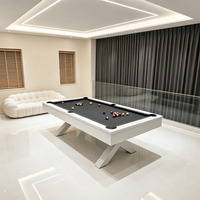 Table de billard de luxe moderne de haute qualité avec plateau en ardoise 7/8/9 pieds, rails en bois massif pour usage intérieur