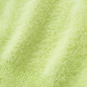 Cárdigan Corto Informal de <span class=keywords><strong>Pelo</strong></span> Sintético de Visón para Mujer, Estilo Coreano, <span class=keywords><strong>Cuello</strong></span> Redondo, Invierno, Nailon - Product Image 2