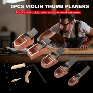 5 pièces bois avion Cutter ensemble violon pouce rabots semelle incurvée métal laiton <span class=keywords><strong>Luthier</strong></span> outil pour bricolage violon alto <span class=keywords><strong>violoncelle</strong></span> en bois - Product Image 3