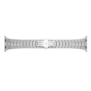 Bracelet de montre vintage en acier inoxydable de luxe avec fermoir papillon réglable pour montre 20 cm (38-49 mm) - Product Image 2