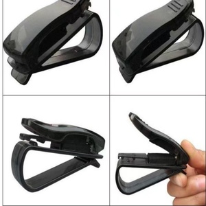 Accessoires multifonctionnels pour l'intérieur de la voiture, pince à lunettes en forme de S, pare-soleil, rangement pour billets, porte-cartes de visite, étui à lunettes - Product Image 4