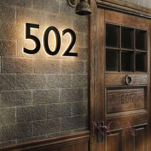 LC dấu hiệu <span class=keywords><strong>Backlit</strong></span> thép không gỉ sáng nhà số hiện đại dẫn Nhà Số - Product Image 1