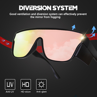 Lunettes de soleil polarisées réglables à monture bleue pour hommes, femmes et enfants, protection UV400, attribut optique, coupe-vent, pour sports de plein air, avec logo tendance