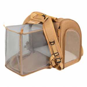 Breathable Expandable <b>Cat</b> <b>Backpack</b> Soft-sided Foldable Pet Travel Carrier for Small Animals Outdoor Walking - Product Image 3