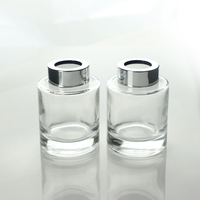 Nouveauté Transparent 50ml 100ml 150ml cylindre verre bois bâton vide maison parfum diffuseur bouteille