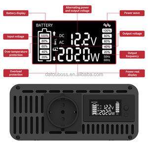 DATOUBOSS Convertidores De Energa De <span class=keywords><strong>2000w</strong></span> De Onda Pura De 12V onduleurs de <span class=keywords><strong>convertisseur</strong></span> de puissance solaire pour <span class=keywords><strong>camping</strong></span>-<span class=keywords><strong>car</strong></span> de pêche - Product Image 6