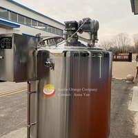 Pasteurisateur discontinu 500L, cuve en acier inoxydable à triple paroi isolée, pour chauffage et pasteurisation du lait à basse température (35-95°C)