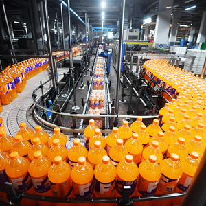 Chaîne de remplissage et de bouchage entièrement automatique CE pour bouteilles PET, ligne de rinçage rotatif et d'étiquetage à remplissage à chaud pour jus d'orange, de pomme et de mangue - Product Image 2