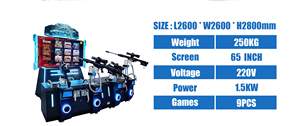 Machine de jeu de tir au sniper en réalité augmentée commerciale, multijoueur 4 joueurs, écran 65 pouces, pistolet à recul simulé pour usage domestique et garderies - Product Image 5
