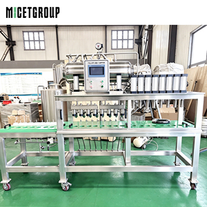 500-600 Flaschen pro Stunde Halbautomatische 8-Kopf Bierflaschen-Spül-, Füll- und Verschließmaschine 3-in-1 Abfüllanlage für Getränkefabriken - Product Image 3