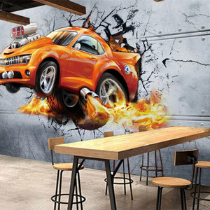 Intérieur de la maison <span class=keywords><strong>voiture</strong></span> rétro étanche <span class=keywords><strong>3D</strong></span> <span class=keywords><strong>papier</strong></span> <span class=keywords><strong>peint</strong></span> arrière-plan du salon - Product Image 2