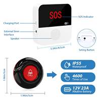 Tuya Smart Wifi Bouton Panique Personnes Âgées Alarme Sos Bracelet D'urgence Sans Fil Montre Infirmière Appel Pager Système D'appel