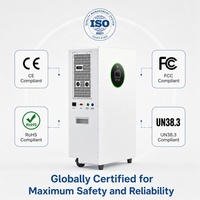 Armoire de stockage d'énergie solaire mobile hors réseau 16 kWh, sortie en onde sinusoïdale pure continue 6 kW, station d'alimentation à batterie LiFePO4 pour la maison