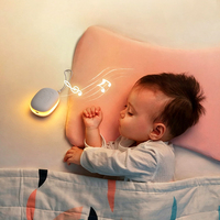 Machine à bruit blanc pour bébé avec veilleuse rouge, rechargeable par USB, en plastique, compacte et portable pour les voyages et la maison, avec fonction d'enregistrement