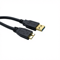 Kabel Periferal COMTON USB 3.0 A ke Micro B, Kabel Adaptor Kecepatan Tinggi untuk Komputer dan Ponsel, Kabel Data Hard Disk
