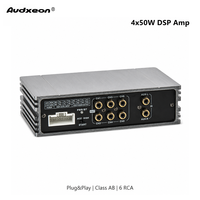Audxeon 6CH Prosesor Audio Mobil DSP Amplifier 4 Kanal Kelas AB 4x50W Plug and Play untuk Subwoofer
