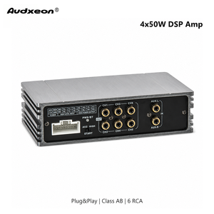 Processeur audio DSP pour <span class=keywords><strong>voiture</strong></span> Audxeon 6CH, amplificateur 4 <span class=keywords><strong>canaux</strong></span> classe AB 4x50W, amplificateurs de <span class=keywords><strong>voiture</strong></span> plug and play pour caisson de basses - Product Image 1