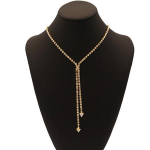 Collana di strass di cristallo con freccia di moda stile euramericano per feste gioielli da donna catena di cristallo naturale collana collare - Product Image 5