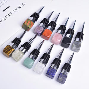 Tapón de vino de cristal de cuarzo rosa personalizado al por mayor tapones de botella de vacío de whisky con temática navideña con accesorios de barra - Product Image 2