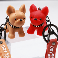 Porte-clés personnalisé en caoutchouc 3D PVC Kawaii avec logo d'animal de dessin animé pour clé de voiture