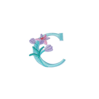 26 Pièces Patchs Brodés Alphabet A-Z Auto-adhésifs ou à Coudre, Motifs Fleurs, Plantes et Lettres pour Vêtements et Chemises