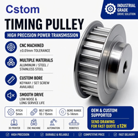 Poulie de distribution usinée CNC de haute précision sur mesure OEM AT5 HTD 28T, alésage 8-12 mm, largeur de courroie 15 mm