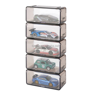 Vitrinas Coloridas y Transparentes para Matchbox, Cajas Apilables de Estantería para Exhibición de Modelos de Coches a Escala 1/64, Estuche Protector para Hot Wheels - Product Image 1