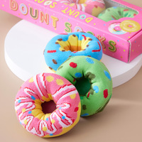 Vente en gros Donut Cadeau Chaussettes Une paire Une boîte Emballage Femmes Drôle Chaussettes Saisons Jacquard Chaussettes