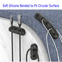 Accessoires électroniques Eco-life, support de câble de bureau en silicone et clips d'organisation - Modèle