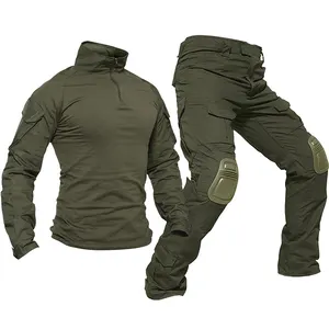 Pantalones de caza Traje Uniforme táctico Traje negro Camisa de combate Pantalones Tácticas