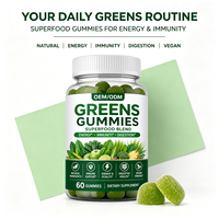 Gummies de légumes verts à marque privée, formule personnalisée, superaliments, vitamines, minéraux, mélange de fruits et légumes, supplément en gommes, OEM ODM en vrac